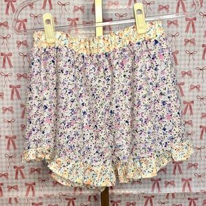 Storia Anthropologie Multicolor Floral Eyelet Ruffle Spring Cottage Shorts M NWT